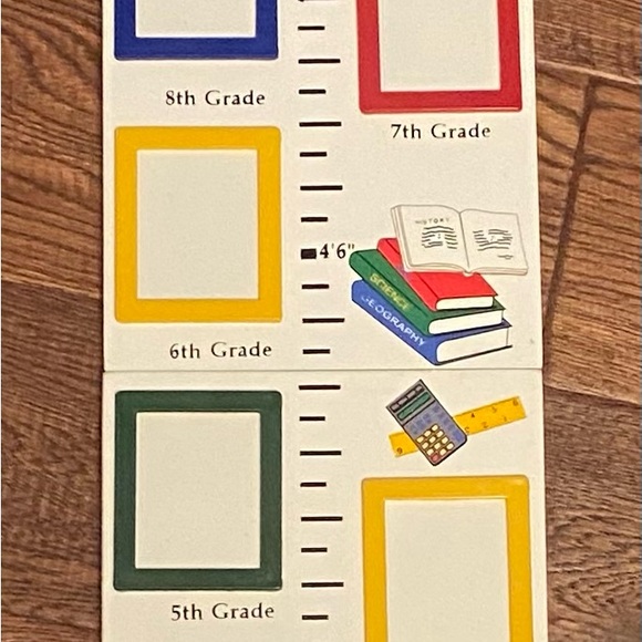 Never Used Vintage Growth Chart:  Wall Hanging with Photo Frames - Picture 3 of 4